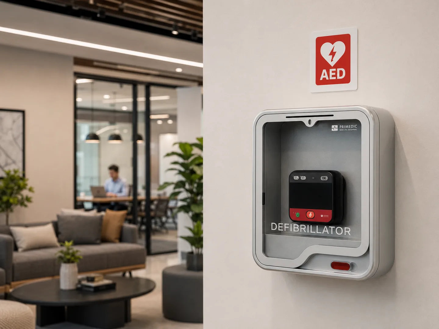 香港辦公室接待區安裝 Primedic AED