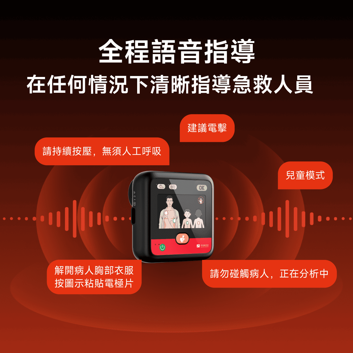 Primedic AED機 myPAD 670全程語音指導